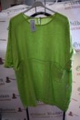 *Lime Linen Dress with Pockets