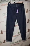 *Luvvey Elasticated Denim Blue Wide Leg Trousers (one size)