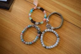 *Four Bracelets in Multi/Silver