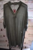 *Long V-Neck Dress in Grey