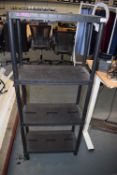 *Black Plastic Four Tier Shelving 60x30cm x 138cm tall