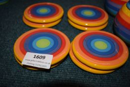 *Eight Rainbow Coasters