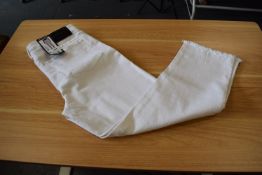 *DKNY Cropped White Jeans Size: 12