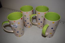 *Set of Four Tall Polka Dot Mugs