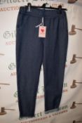 *Luvvey Elasticated Denim Blue Wide Leg Trousers (one size)