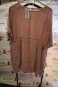 *New Collection Mink 100% Linen Short Sleeve Dress with Pockets