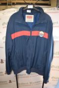 Levi’s California Jacket in Blue with Orange Stripe Size: XL