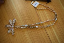 *Long Beaded Necklace in Fawn