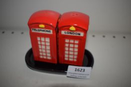 *Set of Telephone Box Salt & Pepper Pots
