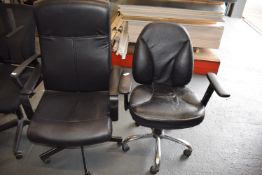 *Two Black Office Chairs (one AF)