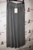 *Glossy Grey Wide Leg Trousers (one size)