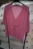 *Pink V-Neck Overshirt with Cross Over Detail