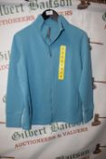 *Mondetta Women’s Teal Active Ribbed Full Zip Top Size: S