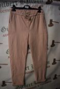 *Luvvey Pink Drawstring Turn Up Trousers (one size)