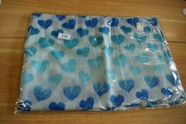 *Blue Scarf with Blue & Jade Hearts