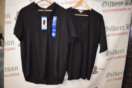 *Hilary Radley Black Blouse Size: L, and a Teddy Rose Pleated Blouse Size: L