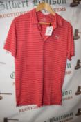 *Puma Red Stripe Polo Size: M