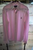 Ralph Loren Men’s Knitted Oxford Pink Shirt Size: S