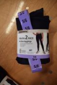Mondetta Youth’s Active Leggings 2pk Size: 5-6 years