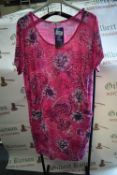 *Cerise Floral Print Dress with Pockets
