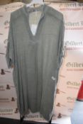 *Long V-Neck Dress in Grey