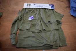 Champion Kid’s 3pc Olive Green Shorts & Top Set Size: XS 5-6 years