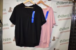*2x Hilary Radley Blouse Size: L (1x pink, 1x black)