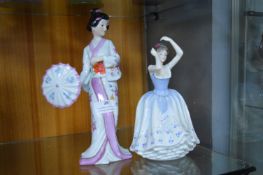 Royal Doulton Figurine “Shela”, and a Japanese Lady Figurine