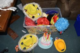*Quantity of Assorted Dress Up Items Including Beer Hats, Birthday Hats, Wigs, Clothing, etc.