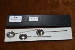 Set of Three Hallmarked Silver Coffee Spoons