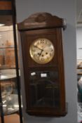 1930’s Oak Cased Pendulum Wall Clock