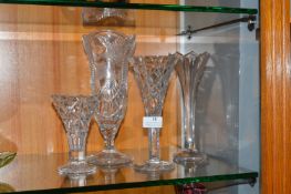 Cut Glass Crystal Vases etc.