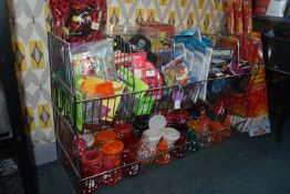 Two Tier Wire Shop Display Stand with Dividers (contents not included)