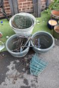 Four Garden Plates, plus Hanging Baskets