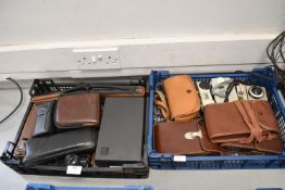 Two Trays of Assorted Vintage Cameras