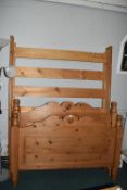 Solid Pine Double Bed Frame