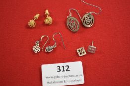 Four Pairs of Silver Earrings