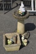 Garden Birdbath and Garden Ornaments