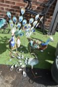 Pair of Decorative Metal Peacock Ornaments