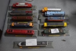 Eleven N Gauge Model Trains