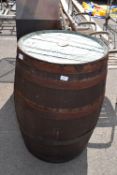 Large Wooden Barrel