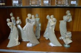 Eight Ivory Princess Figurines