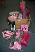 *Hen Party Box Including Feather Bows, Stickers, Handcuffs, etc.