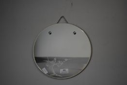 Bevelled Edge Mirror with Bird Design