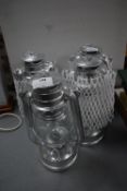 Four Paraffin Hurricane Lamps