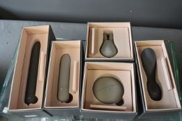 Five Pearlesque Female Personal Massagers (new with packaging)