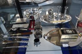 Button Hook with Silver Handle, EPNS Serving Dishes, Tray, etc.