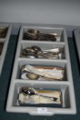 *Three Commercial Cutlery Trays Containing EPNS Forks and Spoons