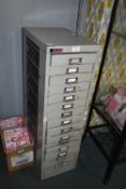 *Metal Fifteen Drawer Filing Cabinet