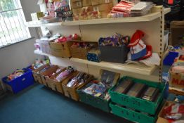 *Two Double Sided Section of Shop Display Shelving with Extra Shelves (contents not included)